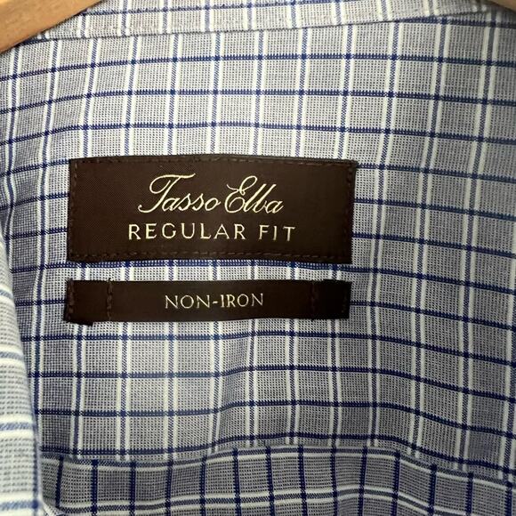 Tasso Elba Blue Stripe Button Down Shirt - Picture 6 of 7